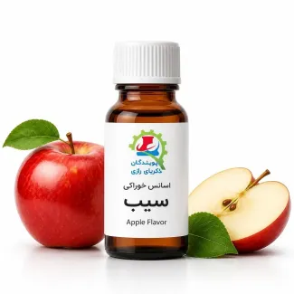 اسانس خوراکی سیب پویندگان زکریای رازی در بطری شیشهای کهربایی قطرهچکاندار