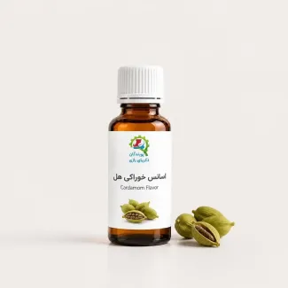 اسانس خوراکی هل پویندگان زکریای رازی در بطری شیشه‌ای کهربایی قطره‌چکان‌دار